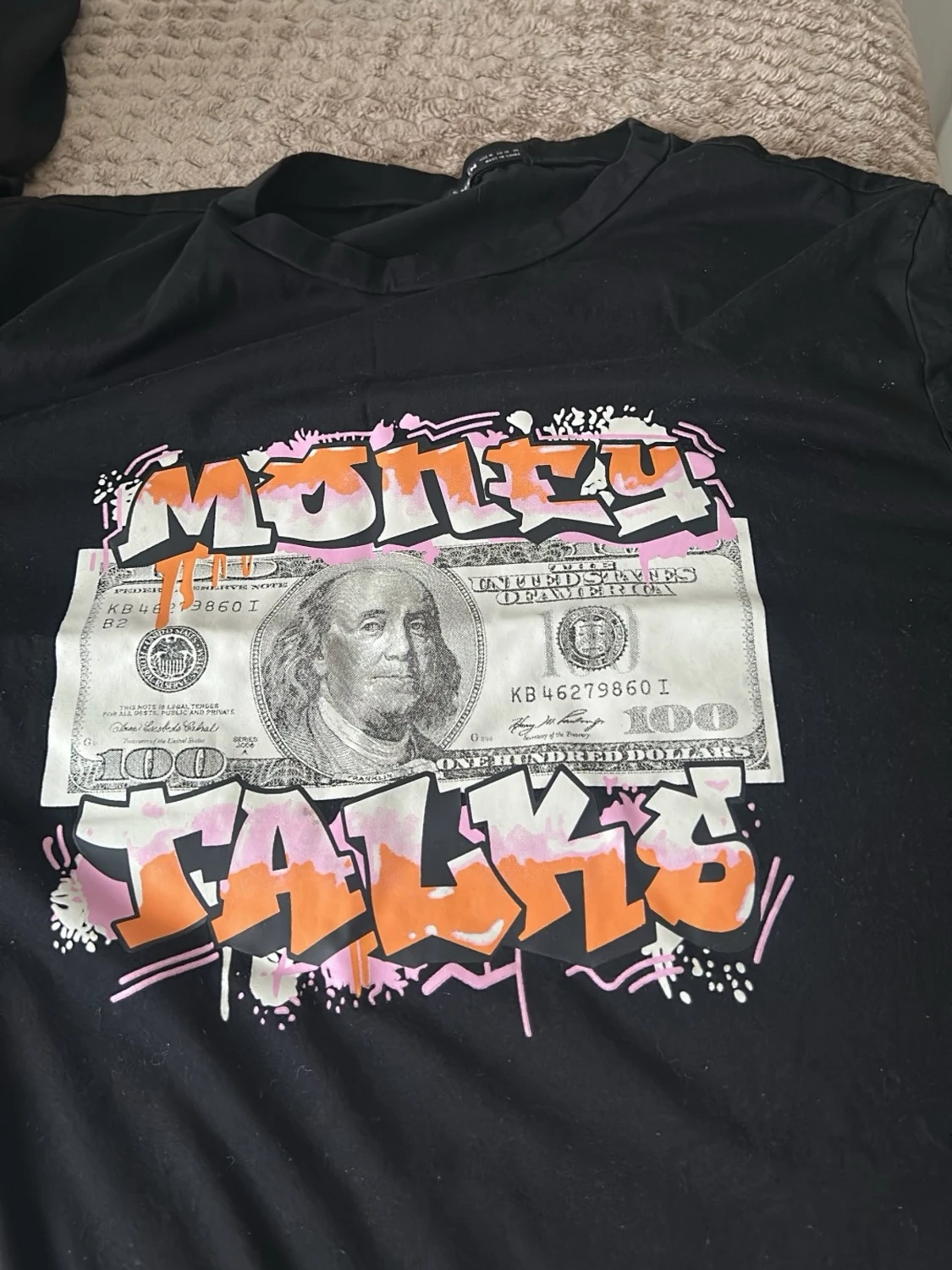 Svart Money Talks t-shirt - 2