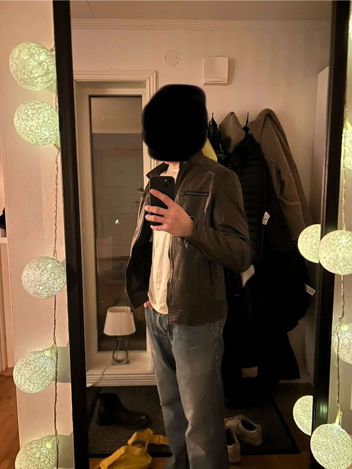 Mörkbrun skinnjacka Jack & Jones - 2