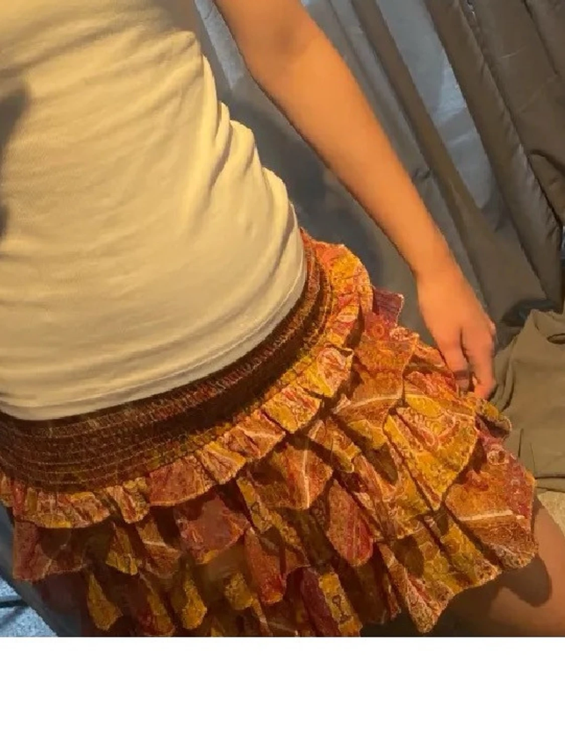 Färgglad volangkjol från Zara  - 2