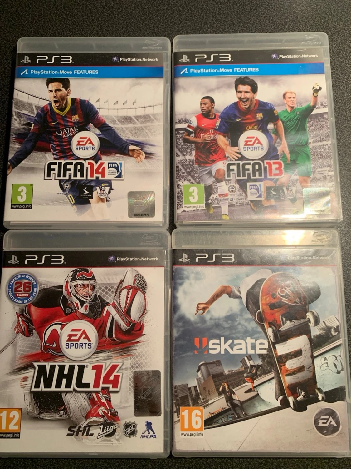 PS3 spel FIFA, NHL & Skate