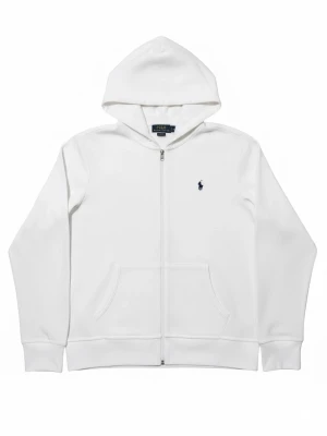 Vit hoodie Polo Ralph Lauren -  Vit hoodie från Polo Ralph Lauren med dragkedja. Hoodie är helt oanvänd då storleken inte passade. Ny pris är runt 2500kr. Har bara dragit av prislappen. Hör av vid frågor! Storlek M