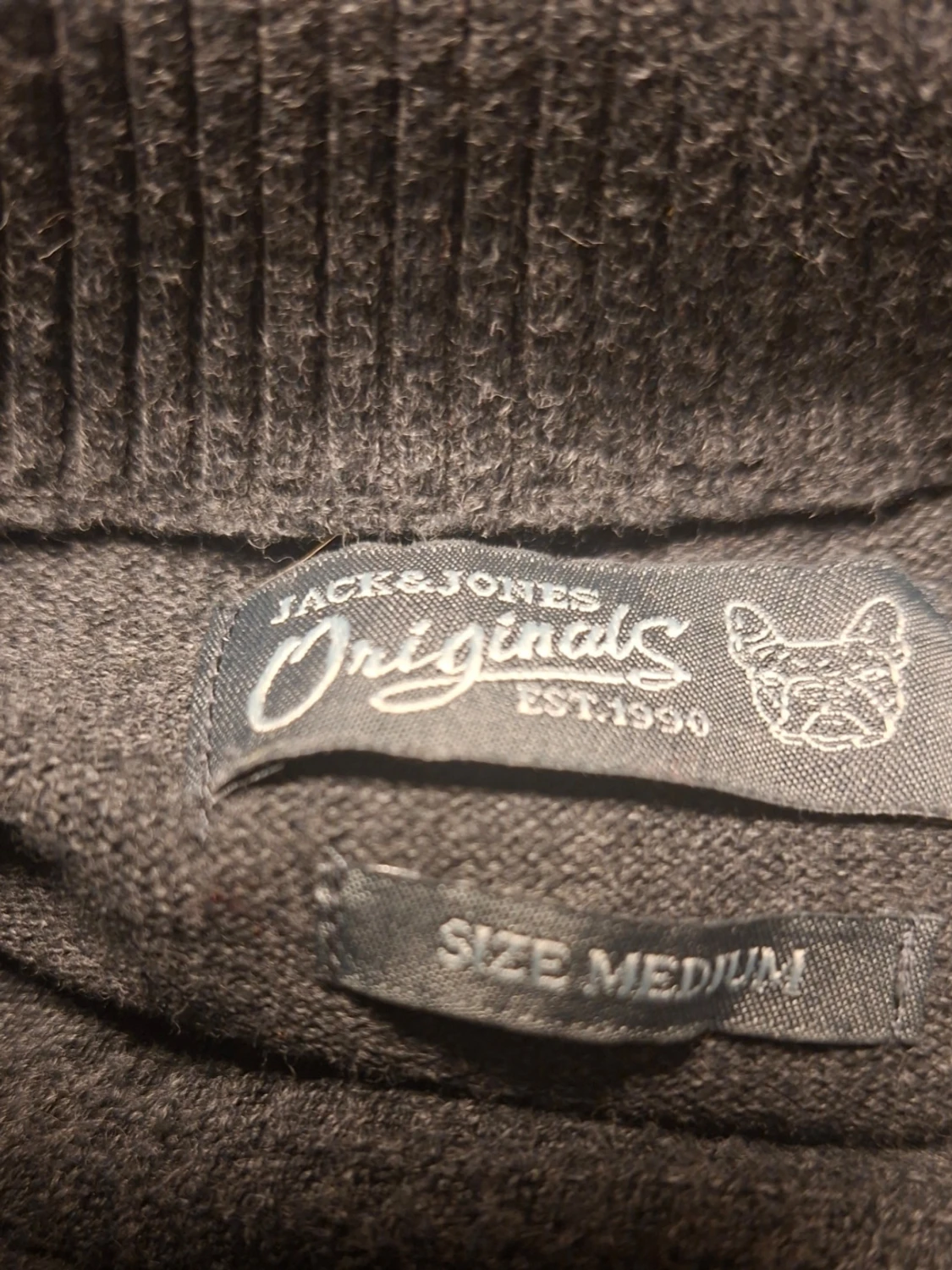 Grå jack & jones  cardigantröja med blixtlås - 3