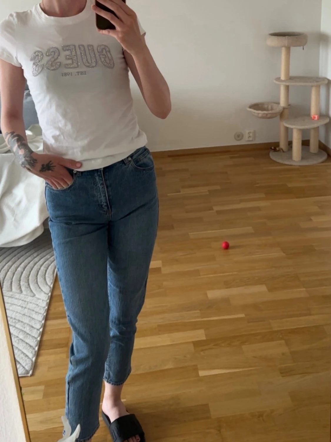 Blå raka jeans från abrand - 1