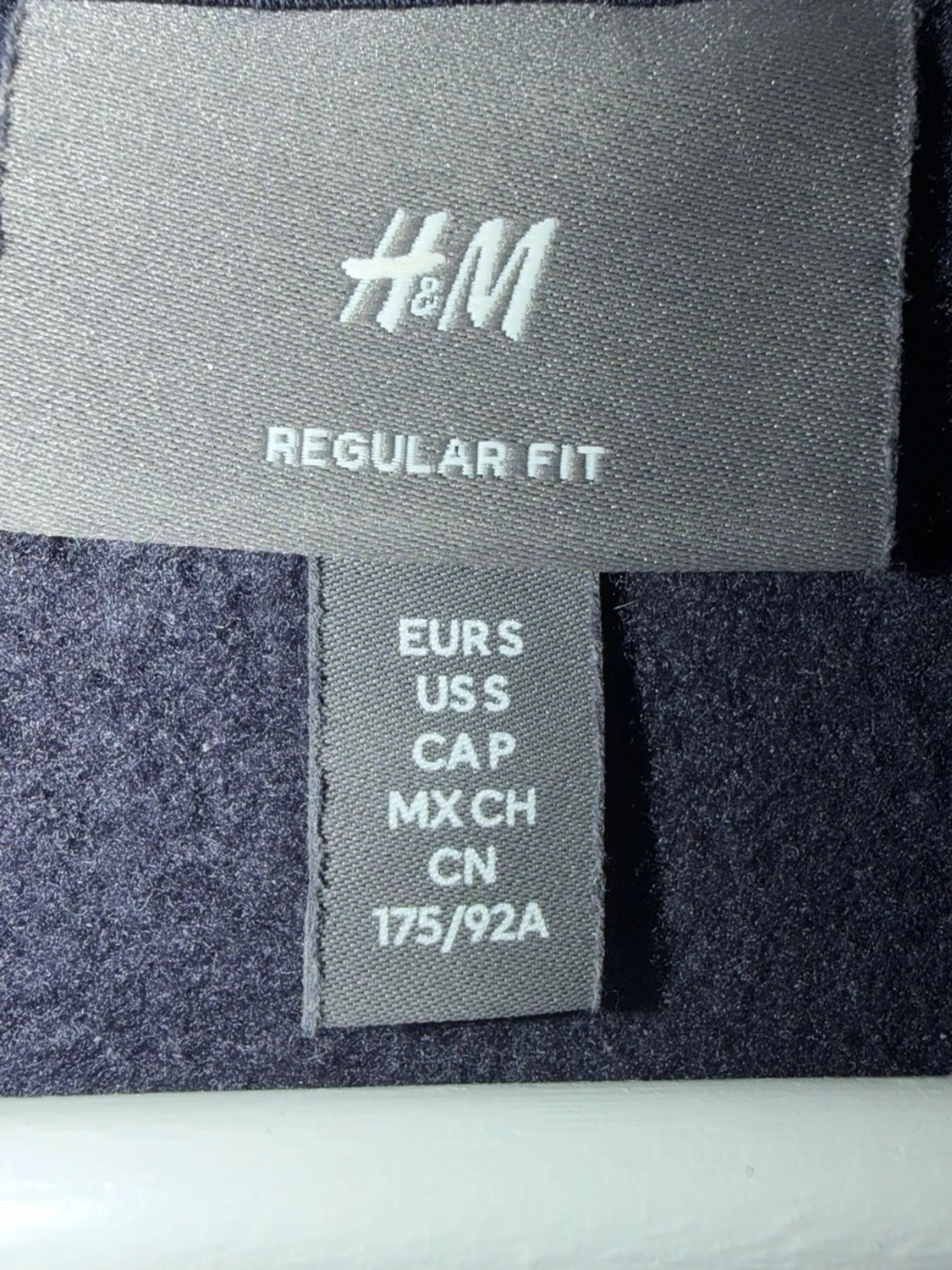 Mörkblå långärmad pikétröja från H&M premium  - 2