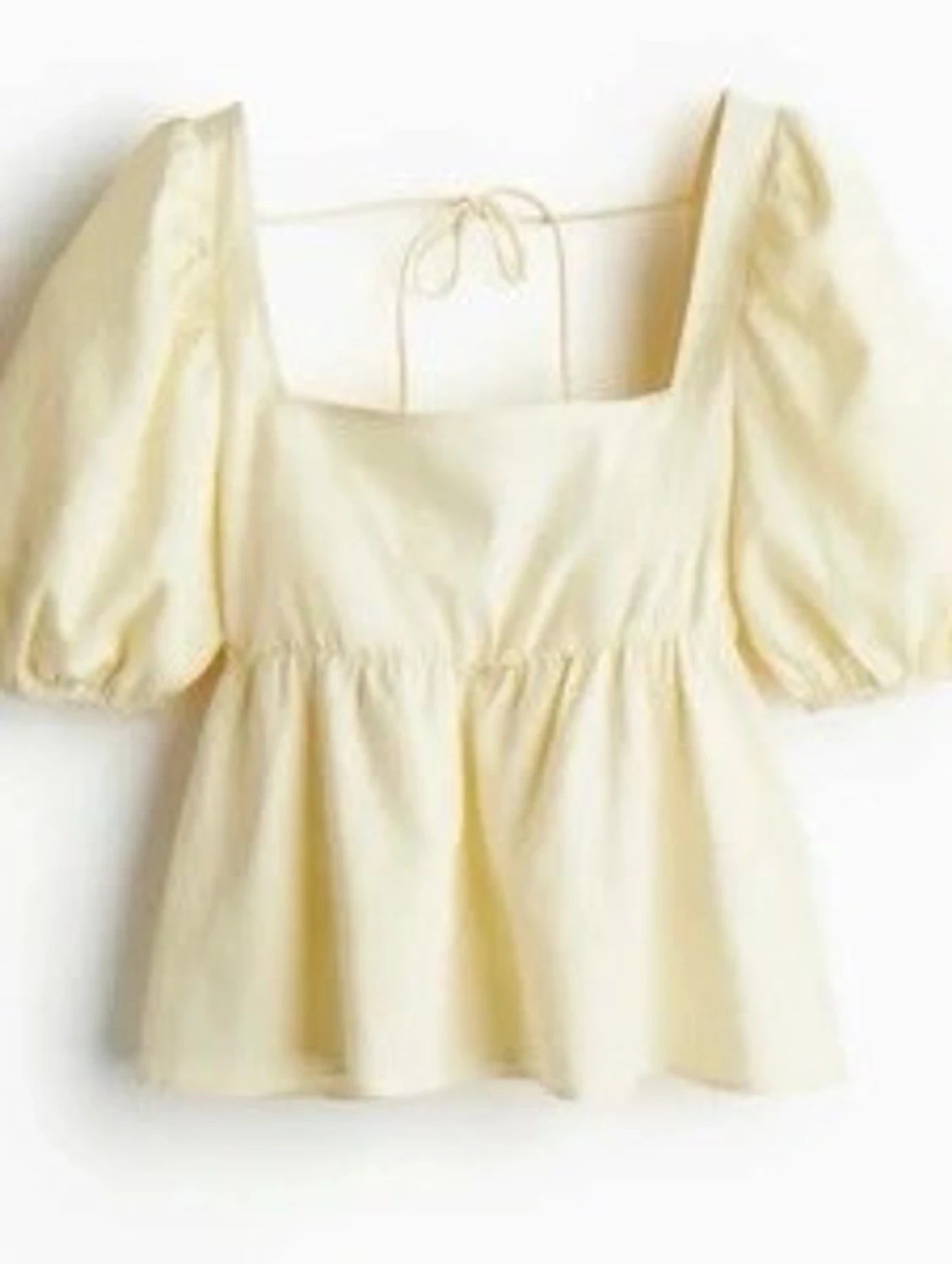 Ljusgul linne topp - 2