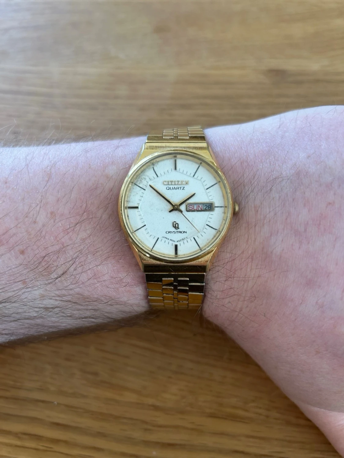 1977 Citizen Crystron Day Date 34mm - 1