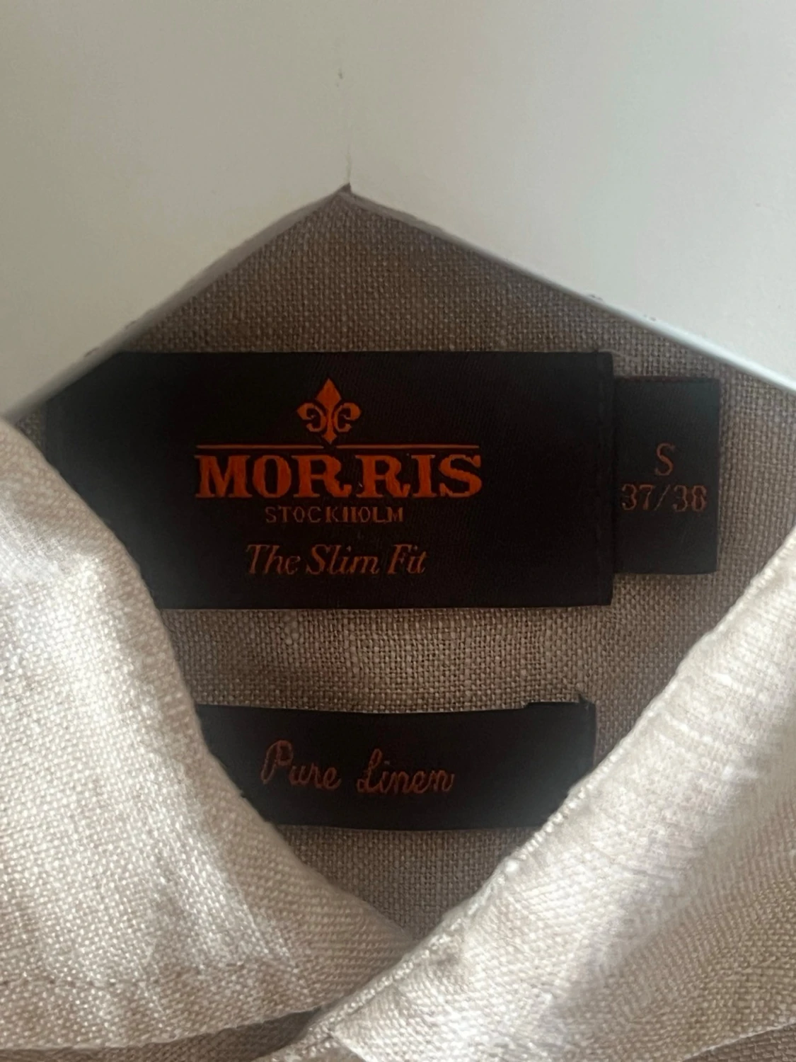 Beige linneskjorta från Morris - 2
