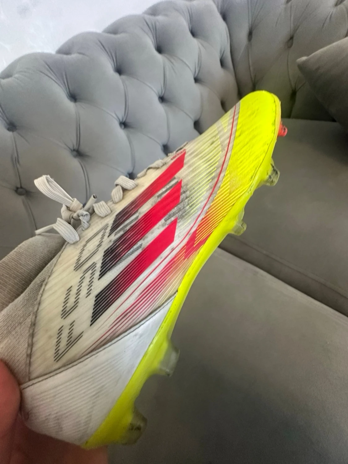 Adidas X Speedflow fotbollsskor gul/vit - 4