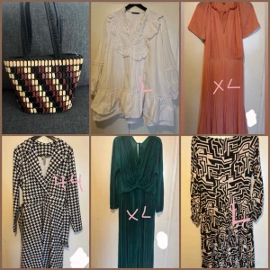 Klädpacket  - Säljer blandat paket med klänningar, jumpsuit  och en väska i Fint skick, knappt använda 🌸