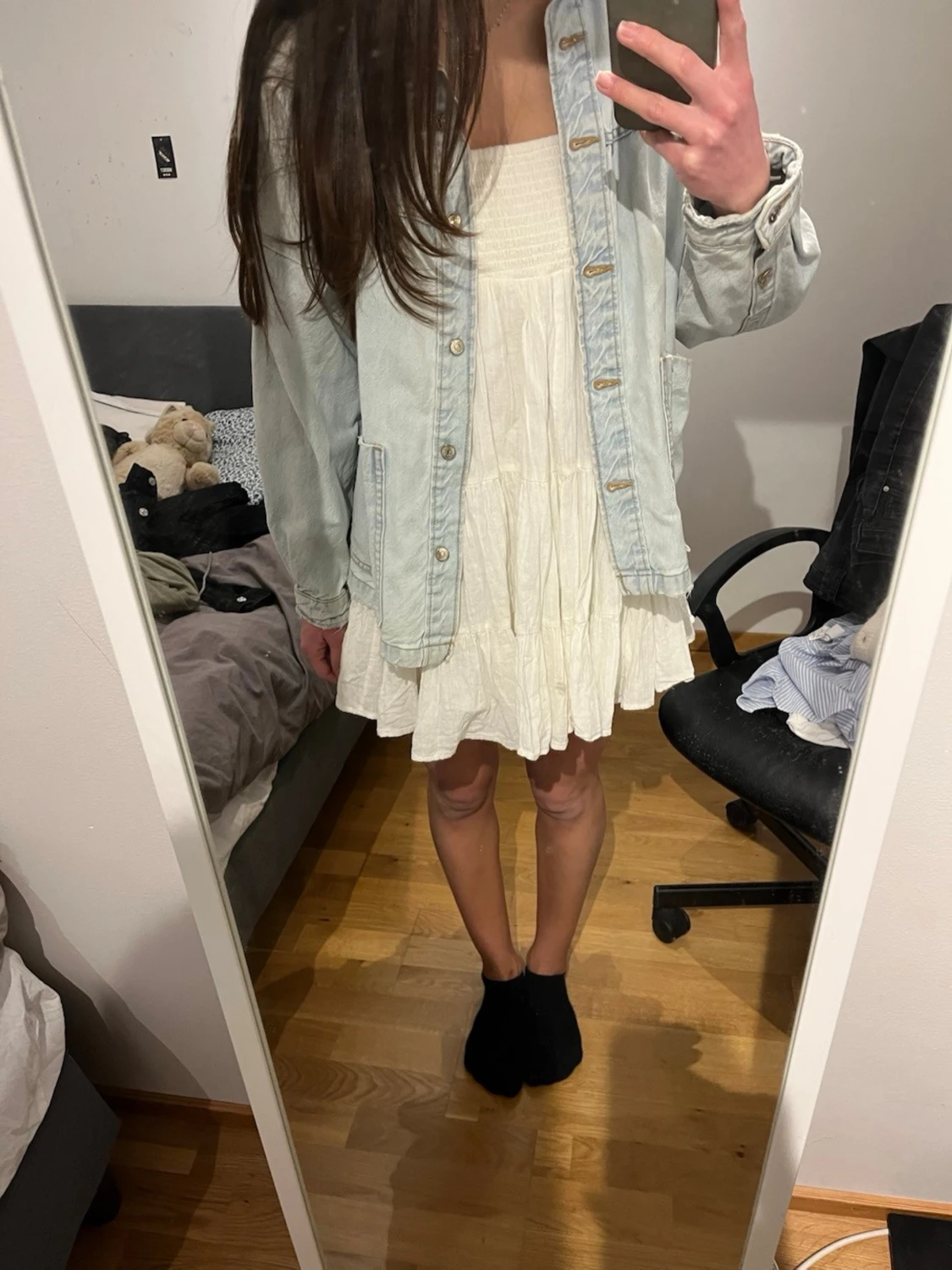 Zara ljusblå jeansjacka