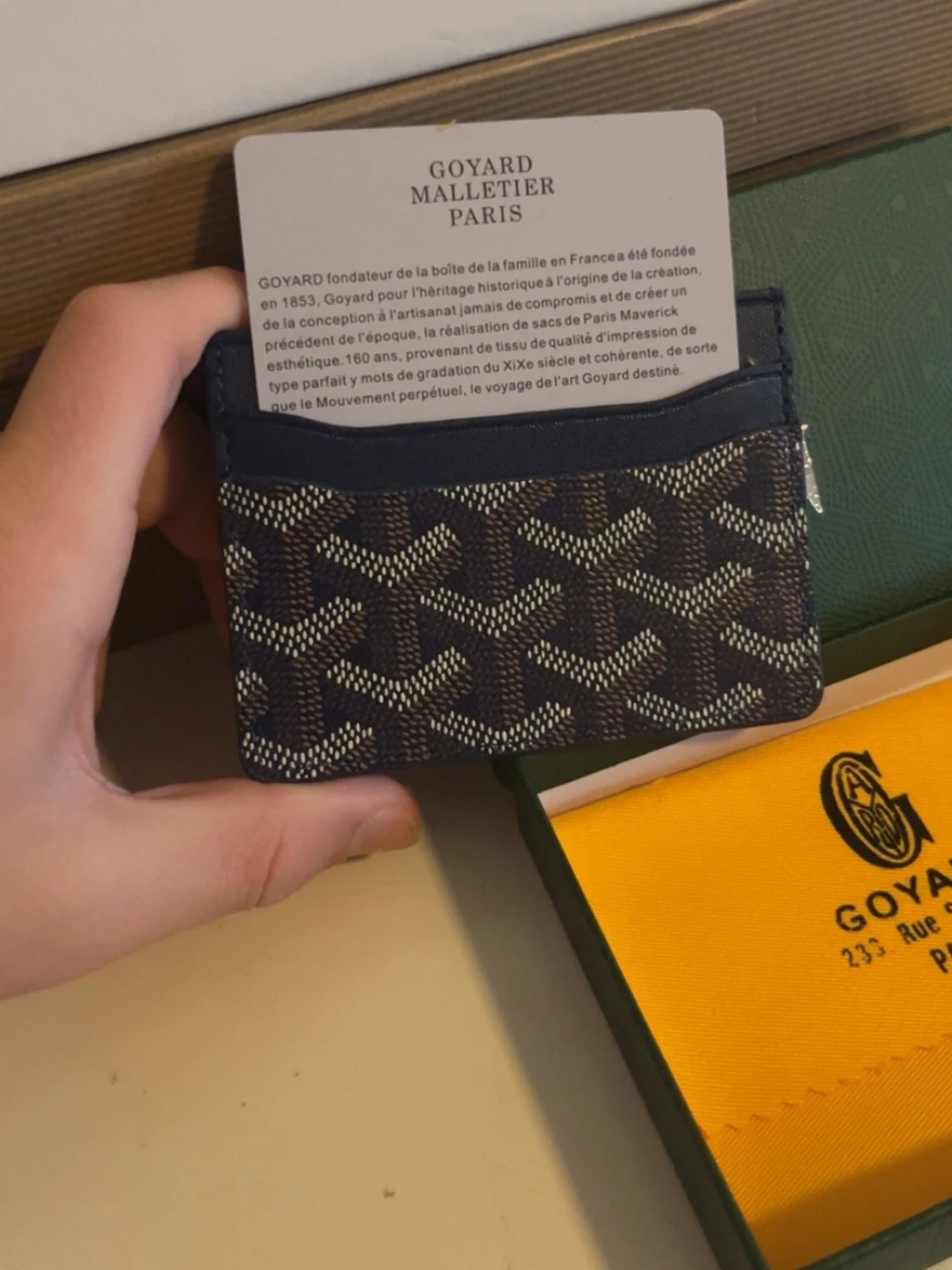 Goy4ard mörkblå kortfodral i canvas - 1