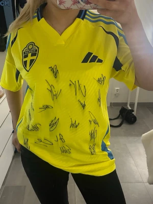 Sverige matchtröja  - Super snygg Sverige matchtröja med autografer, vet dock inte vilka de är då jag fått tröja! Perfekt till VM💛💙