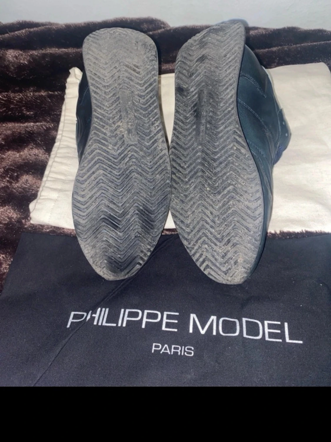 Philippe Model svarta sneakers i skinn - 3