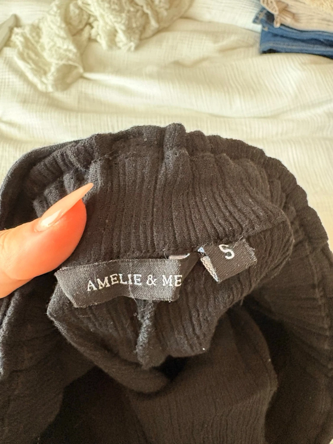 Svarta shorts med knytband - 3