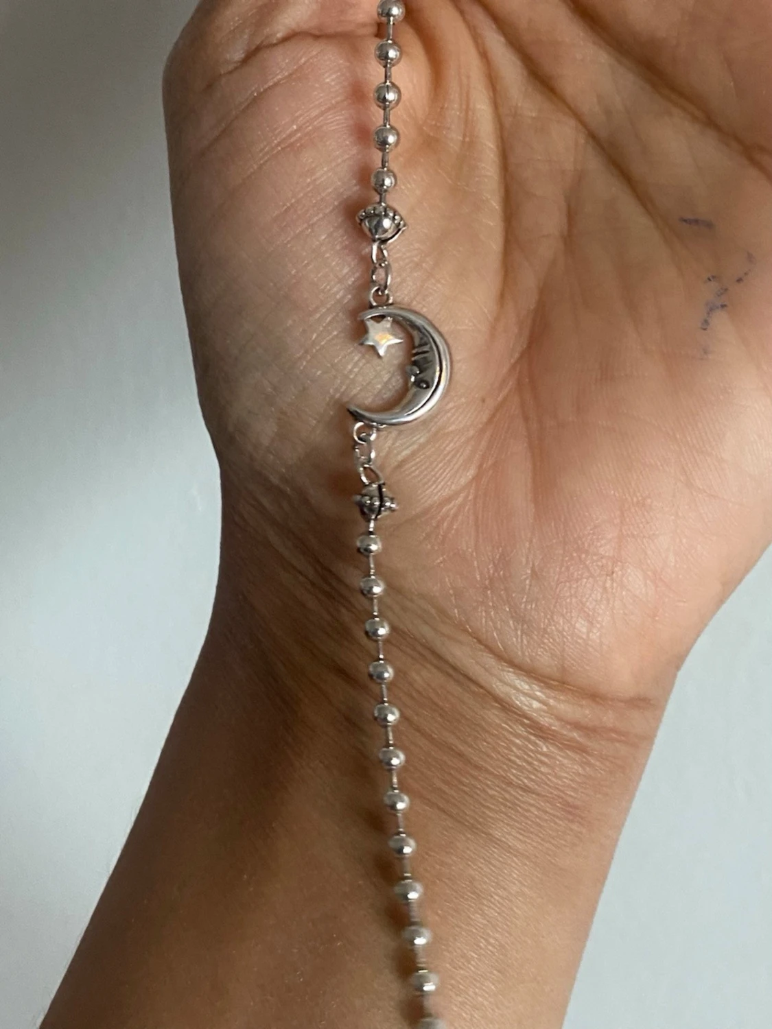 s925 sterling Silverarmband med måne och stjärna - 3