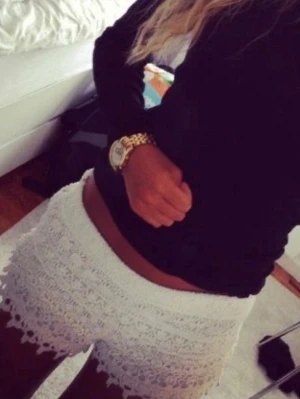 Virkade spetsshorts - Strl s