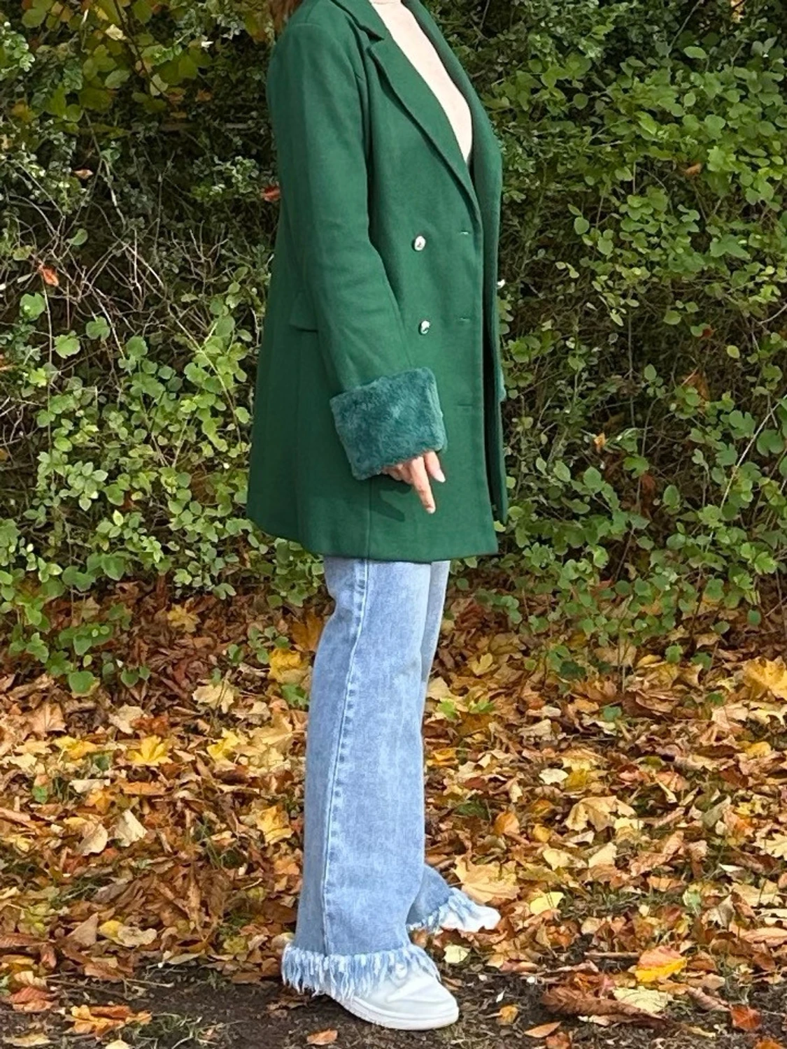 Grön kavaj med bred krage - 2