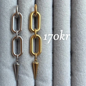 Chunky örhängen i guld och silver - Par 