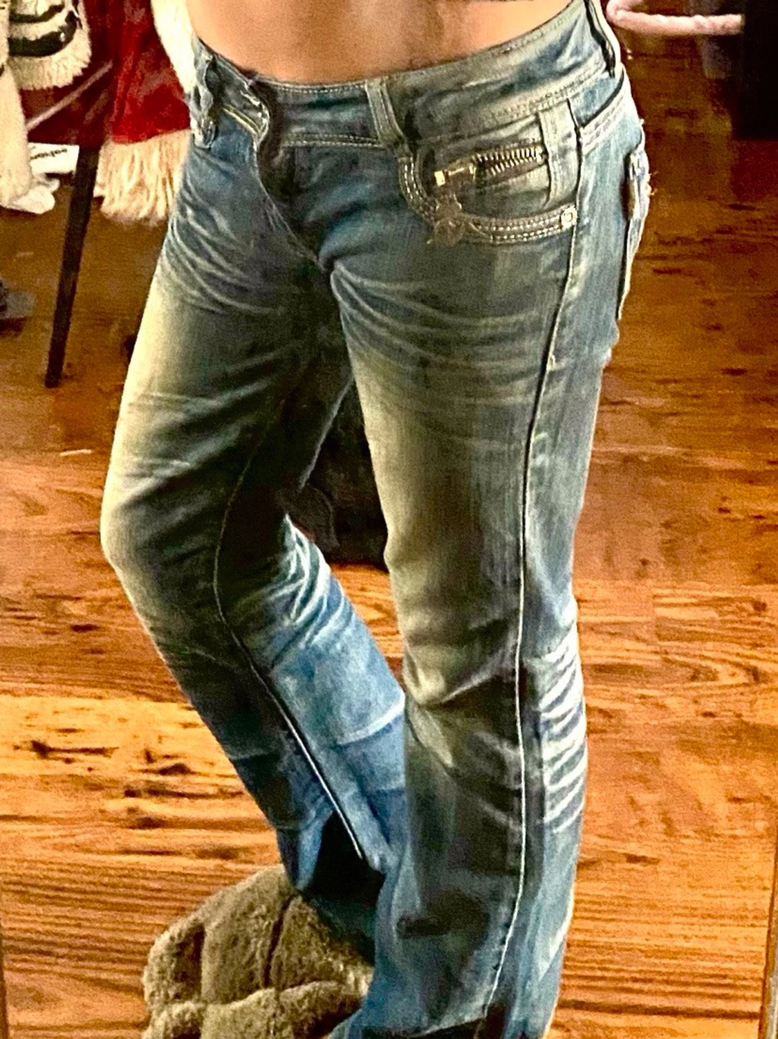 Blå bootcut jeans från Green River