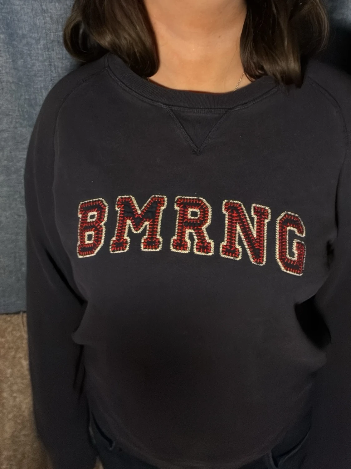 Svart sweatshirt med BMRNG-tryck - 2
