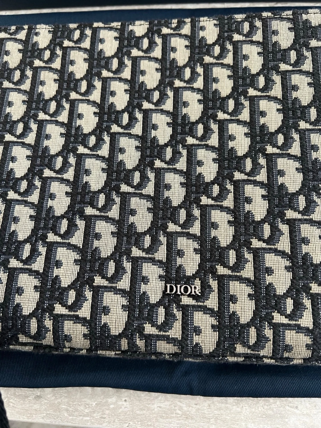 DlOR NAVY BLUE POUCH - 1