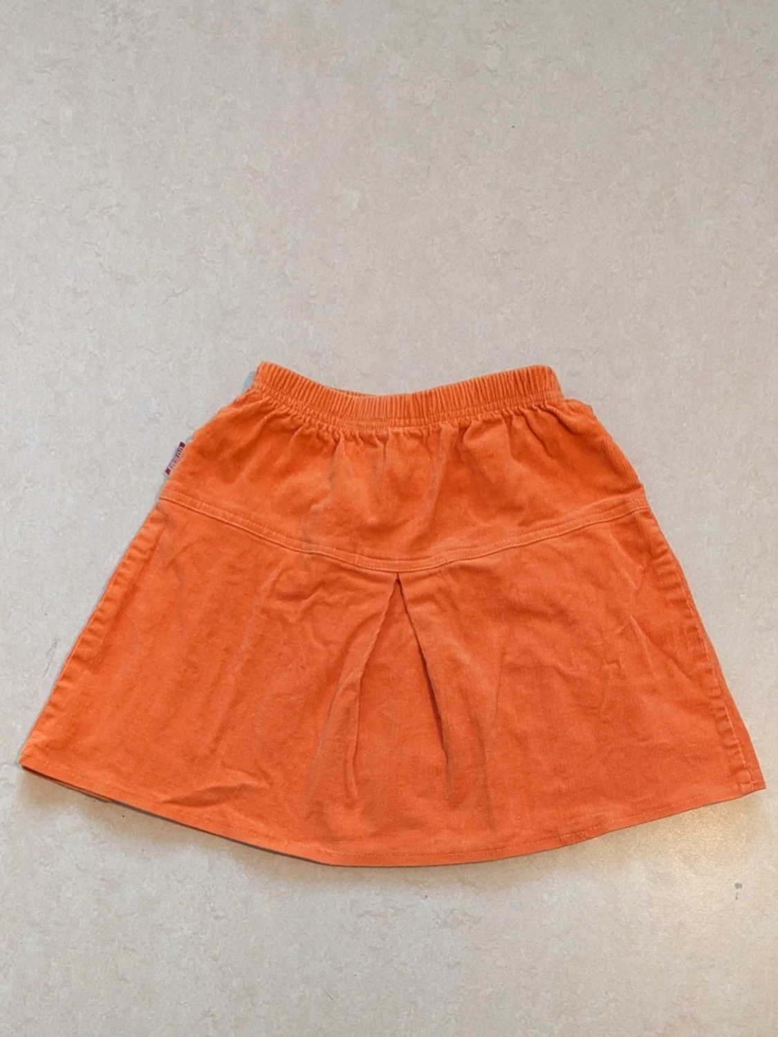 Orange manchesterkjol med bälte - 1