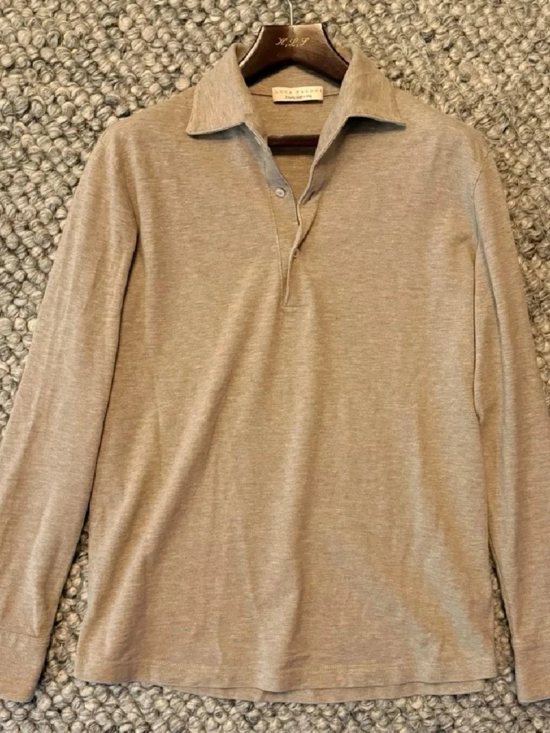 Beige pikétröja från Luca Faloni - 1