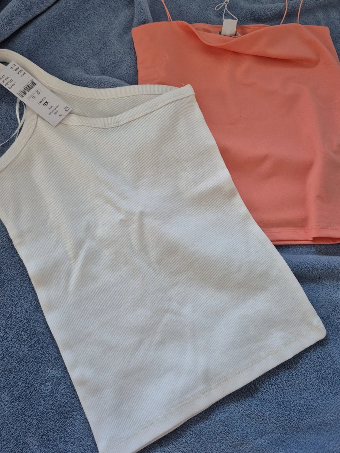 2-pack ribbade bandeau toppar