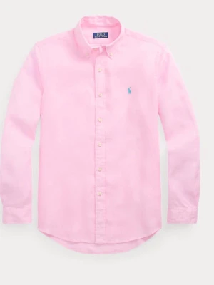 SÖKES!!! - Söker denna puderrosa Ralph lauren linneskjorta med blå pony i slimfit storlek S.