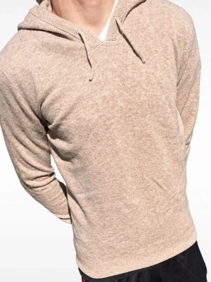 100% Merinoull Stickad Hoodie - Bengtson’s Merino | Helt Ny | Sand | 100% Merinoull | Handsydda Tvättlappar | Slim/Regular Fit | Storlek S | Modellen är ~178 | Pris ej hugget i sten!