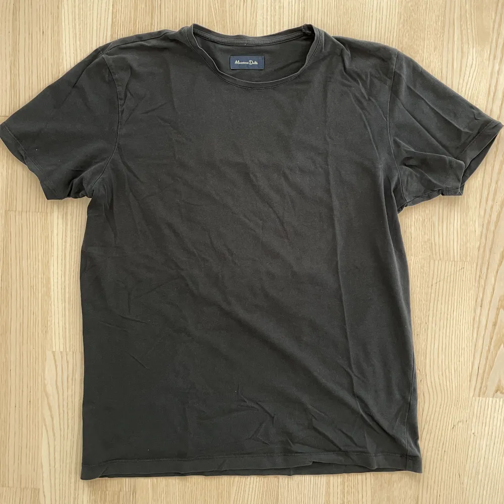 Svart t-shirt från Massimo Dutti i stl S. Använt skick men hel och ren. 95% bomull, 5% elastan. Skriv gärna för fler bilder✨. T-shirts.