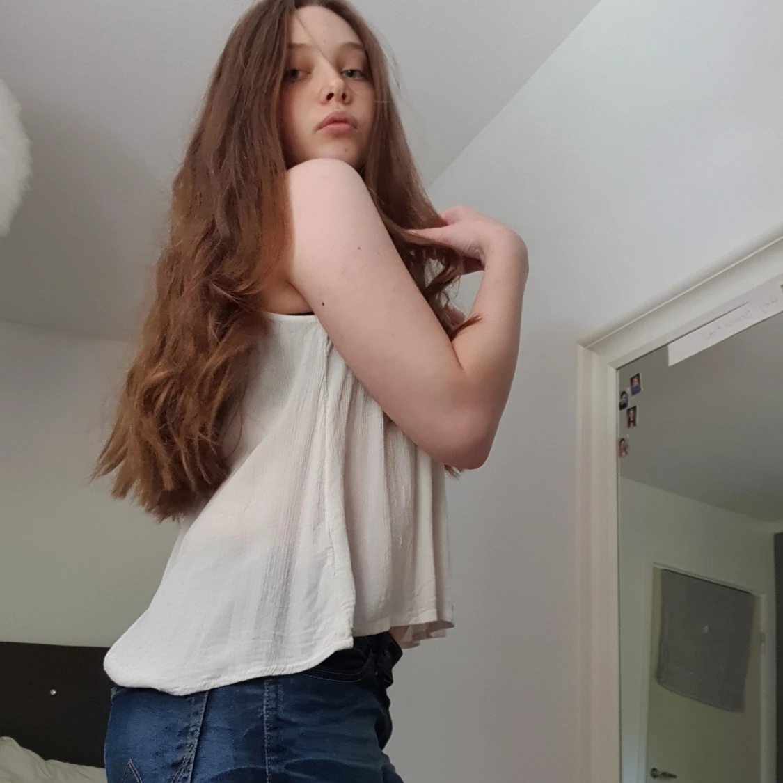 Vit linnetröja - 90