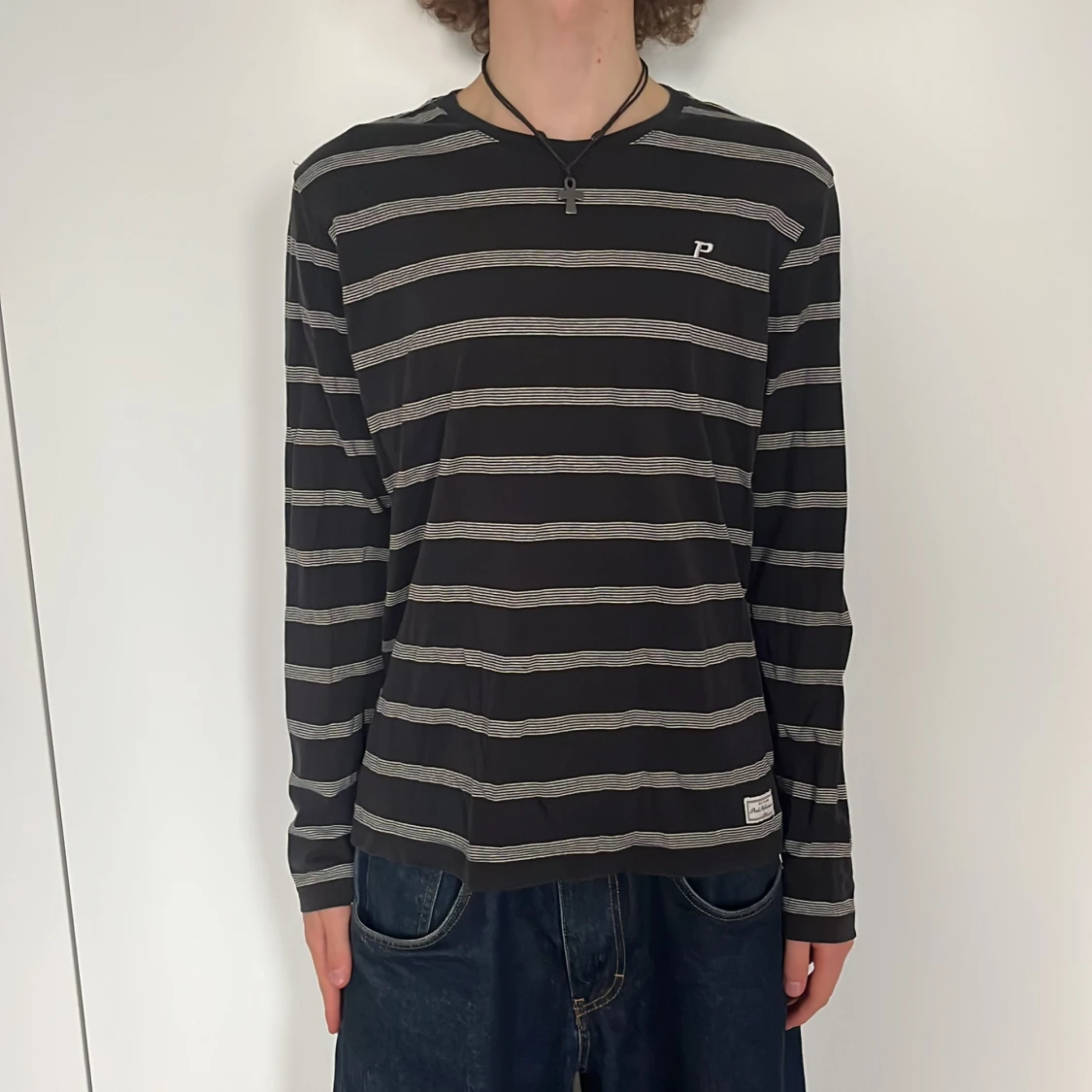 Randig långärmad tröja