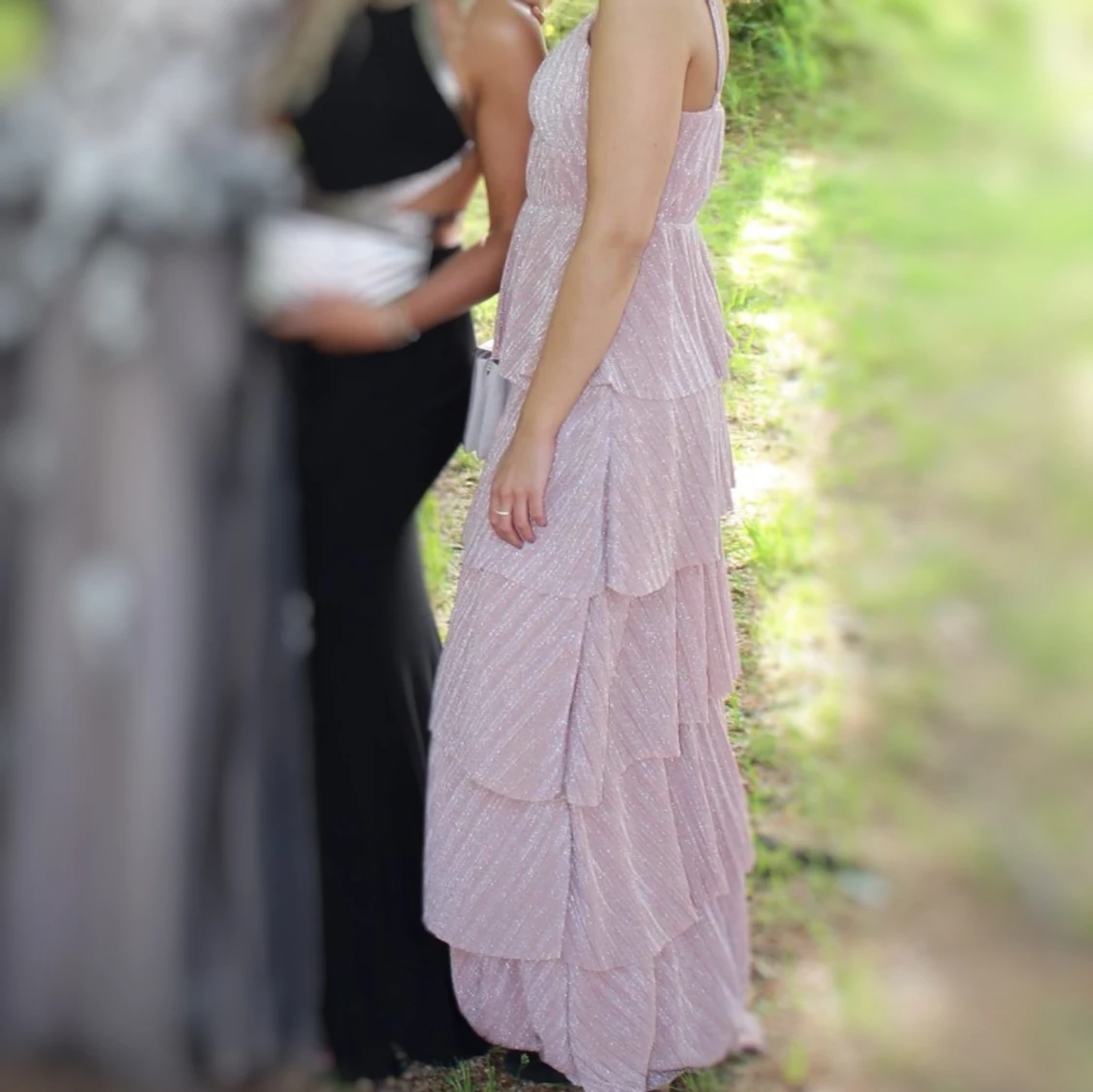 Rosa/glittrig balklänning storlek 34 - 90