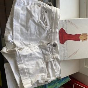 Lågmidjade shorts - Säljer dessa super söta lågmidjade shortsen. Blivit försmå för mig så därför jag säljer! Hyfsat bra skick, super fina till sommarn. Skulle säga att dem är strl Xs-Ska 