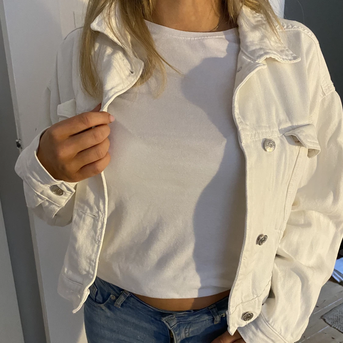 Vit jeansjacka 