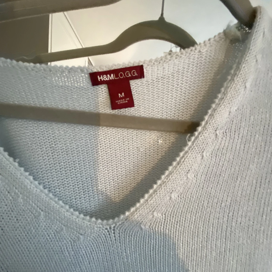 Ljusblå stickad tröja - 90