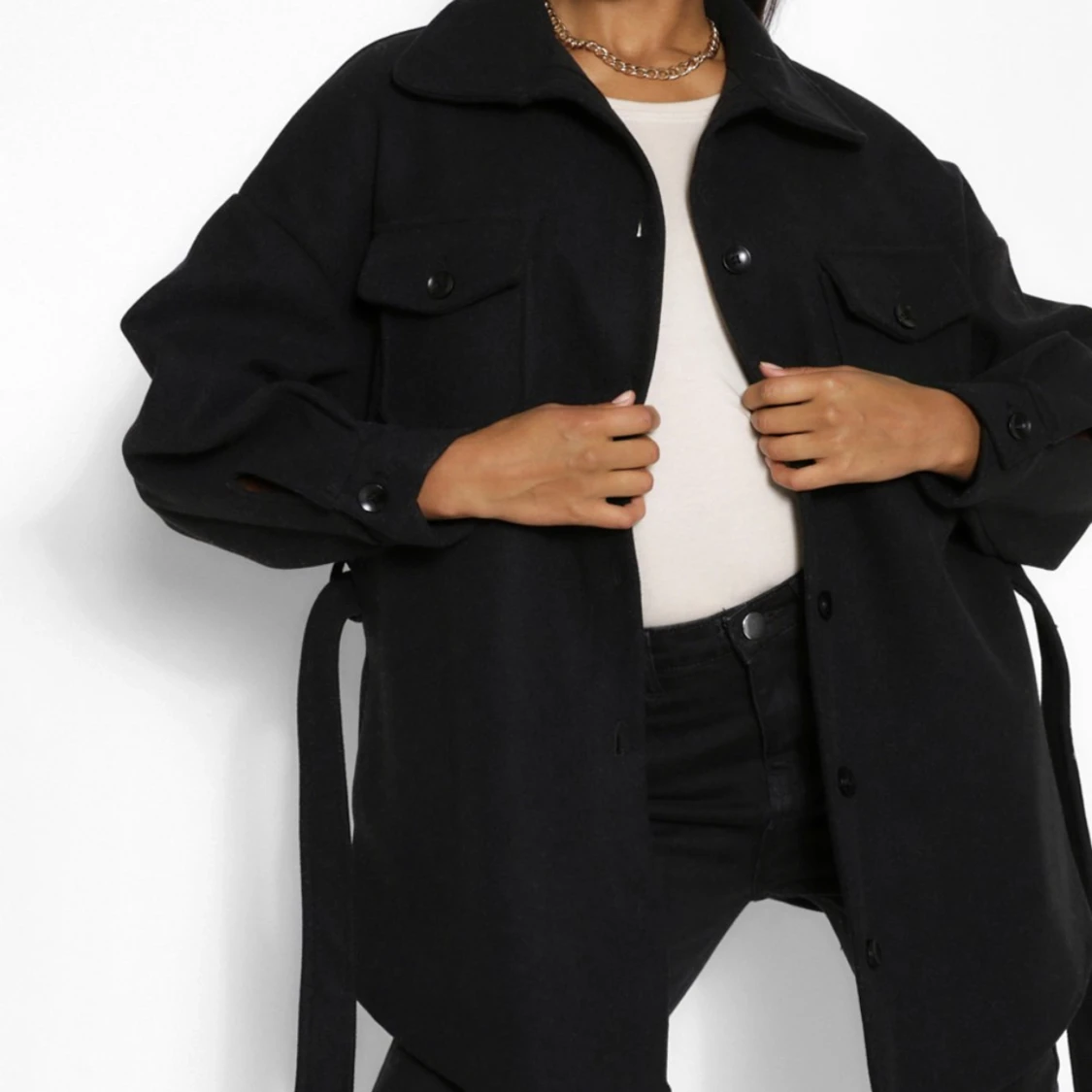 Svart kappa/jacka - 90