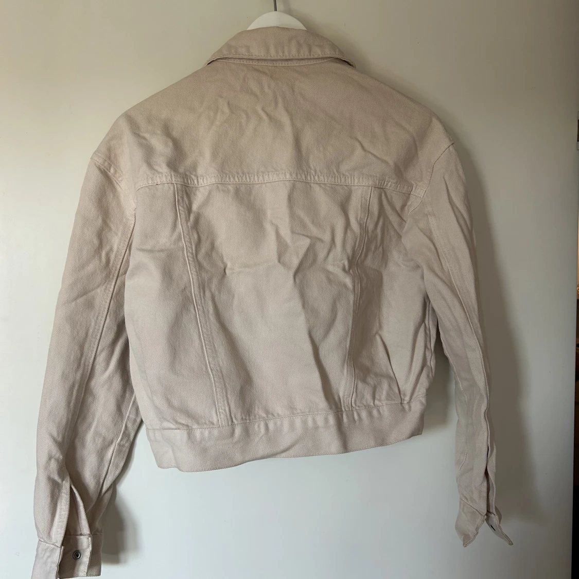 Jeans jacka i beige  - 90