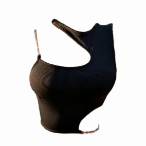 Snyggt croptop linne stl S - Ett svart snyggt croptop linne i stl S. super fint skick ✨️