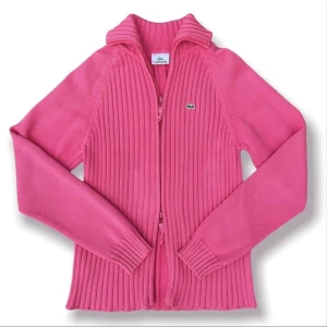 Lacoste pink knit zip up - Warmest coziest Lacoste zip up knit. In a hot pink colour, perfect condition💖 absolutely perfect for your blokette aesthetic✨