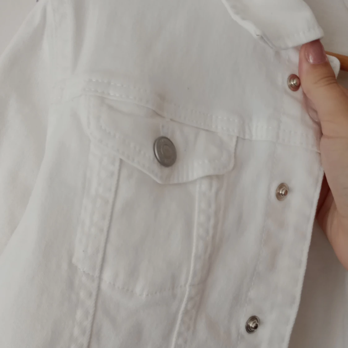 Vit jeans jacka - 90