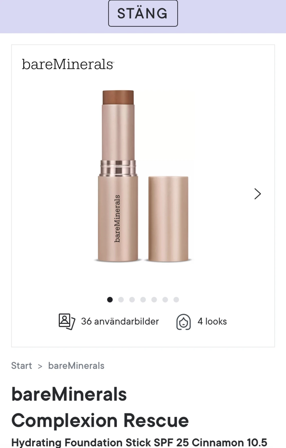 Bare minerals bronzer stick