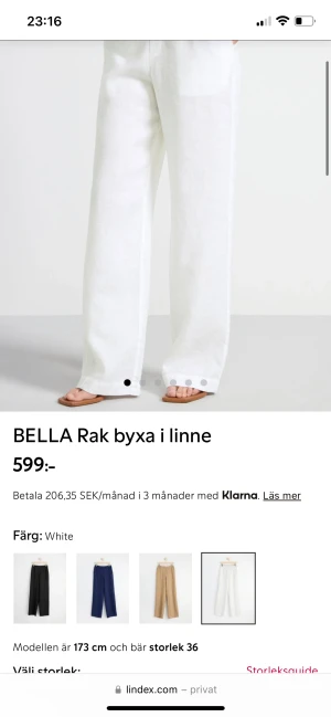 Linnebyxor helt nya  - Ett par helt nya linnebyxor för 400kr. Prislappen sitter kvar ordinarie priset är 599kr