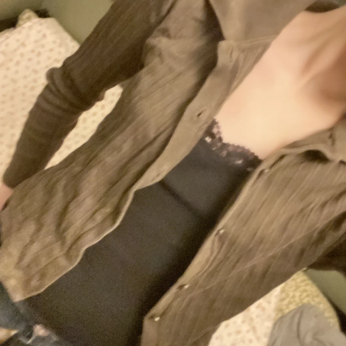 Brun långärmad kofta - 91