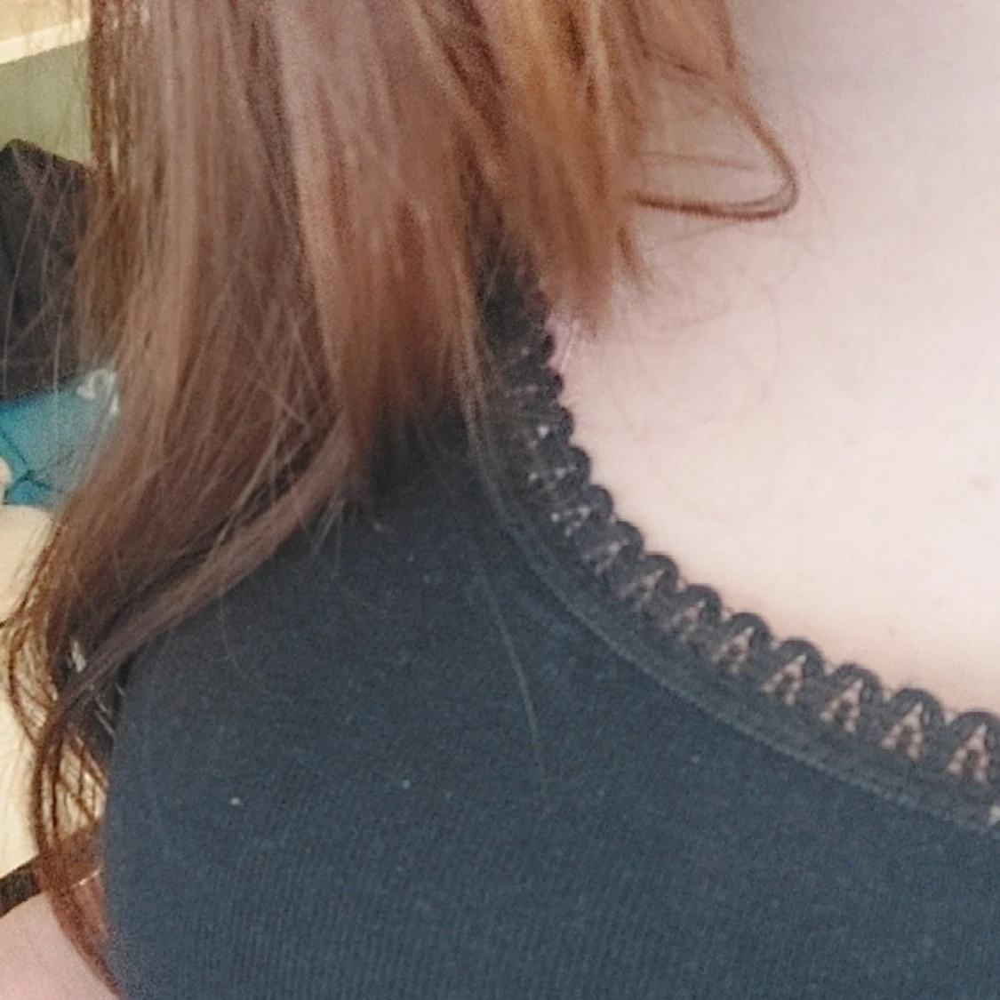 Svart spets linne - 90