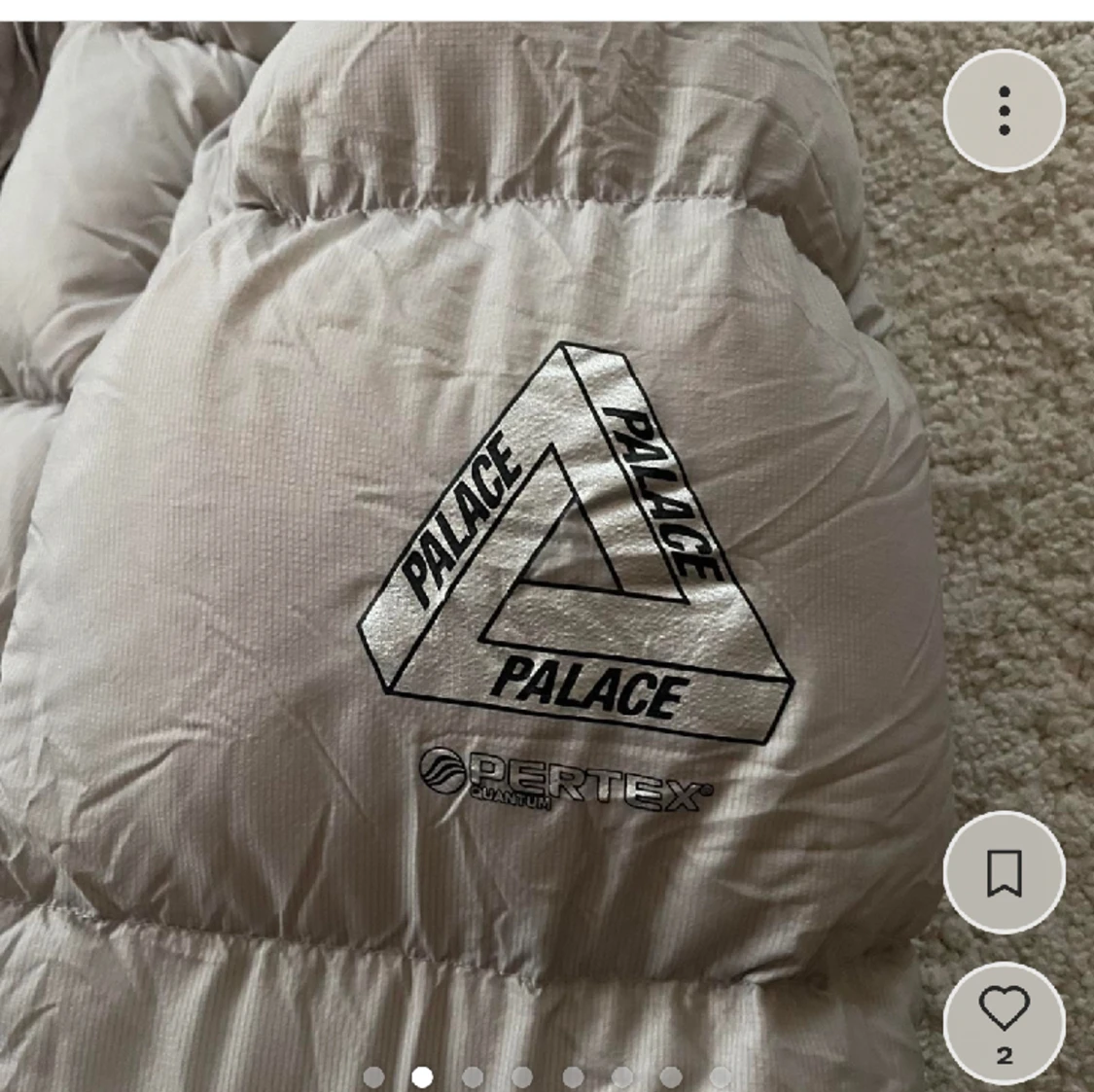 Palace balaclava frost grey pufferjacka - 90