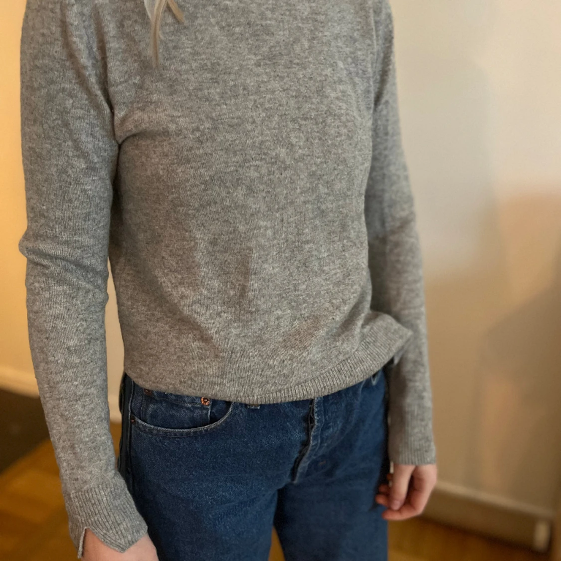 Grå stickad tröja Massimo Dutti - 90