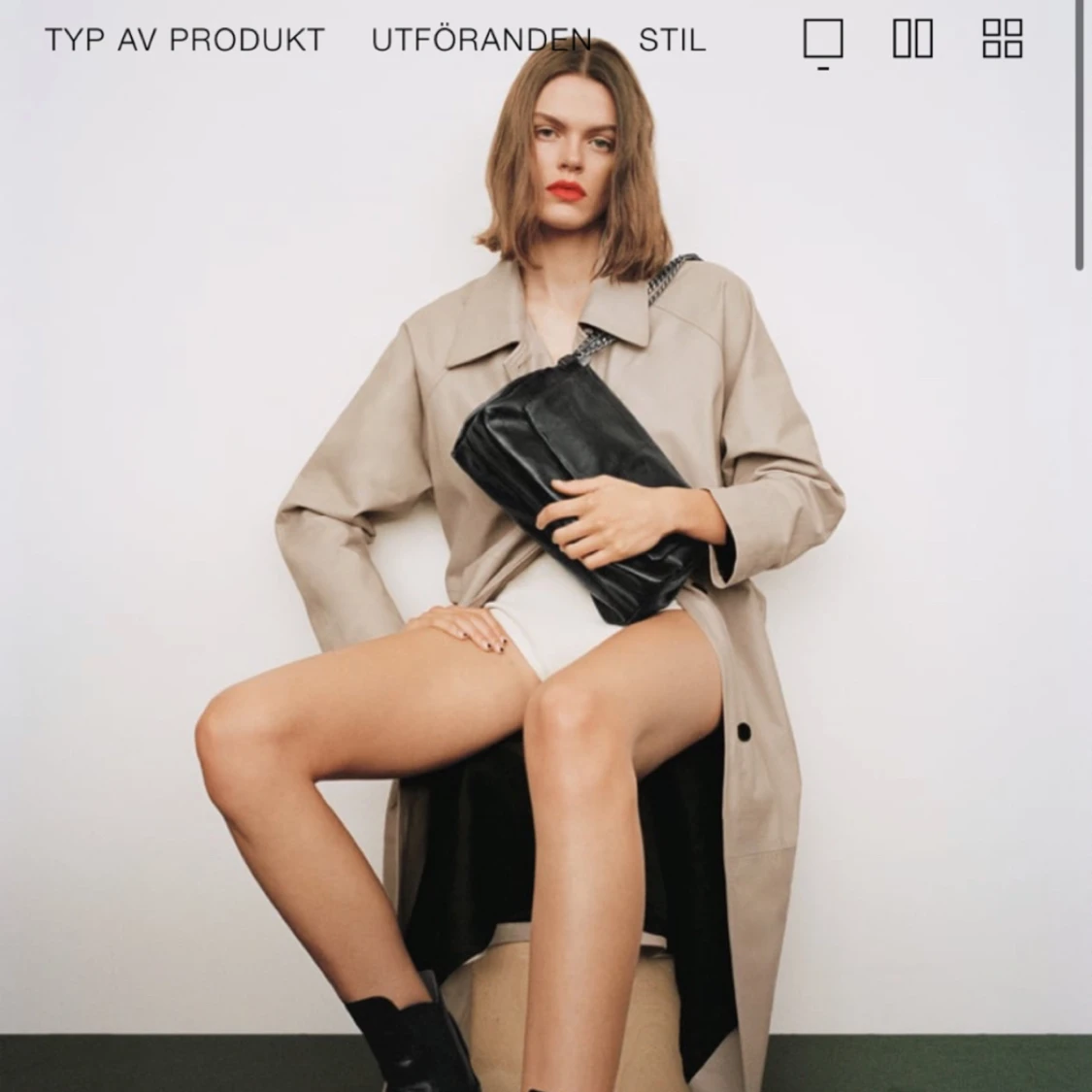 Svart zara väska - 90