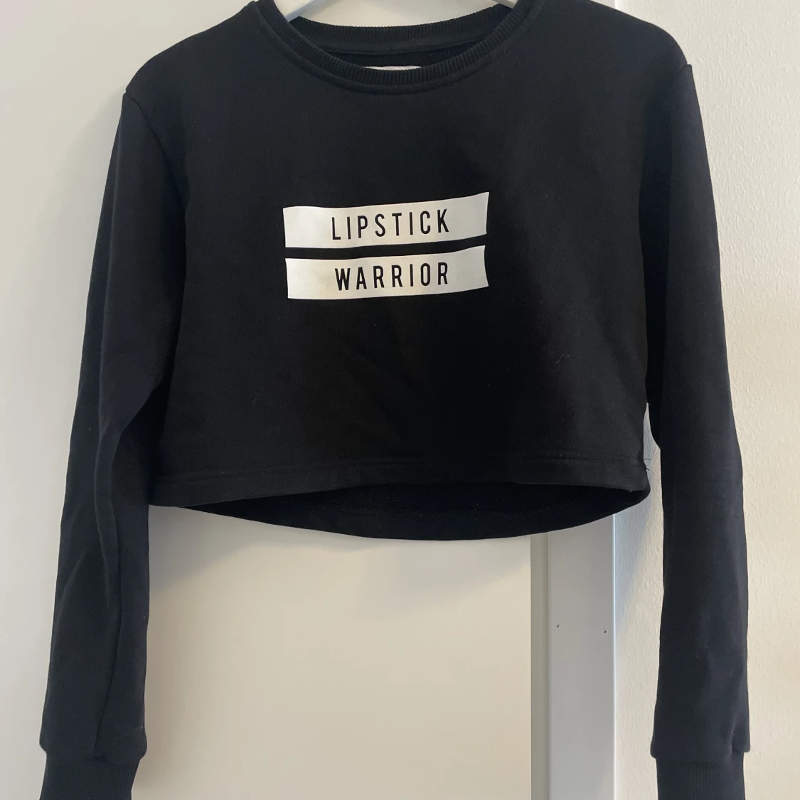 Croppad långärmad topp - 90